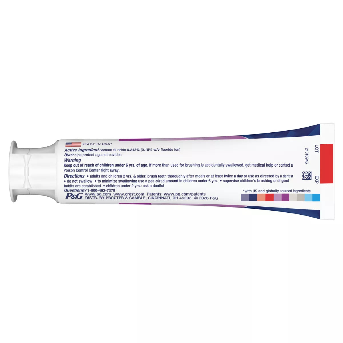 Crest 3D White Advanced Teeth Whitening Toothpaste, Radiant Mint
