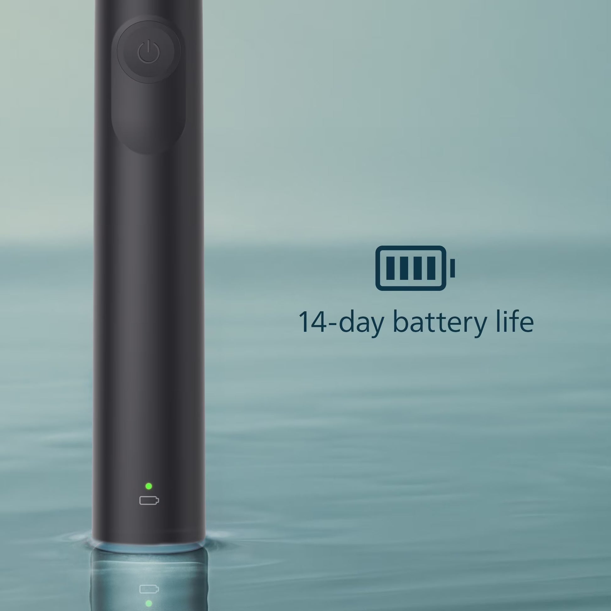 Philips  1100 Series Electric Toothbrush - Sonic Toothbrush with Advanced Sonic Technology, Easystart, Smartimer & Quadpacer, Black, Model HX3641/03